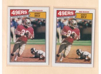 2 1987 Topps Jerry Rice All Pro