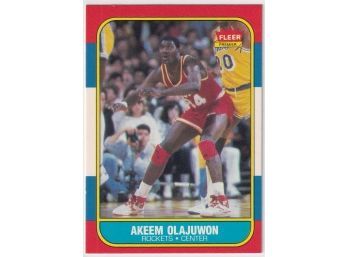 1986 Fleer Akeen Olajuwon Rookie Card