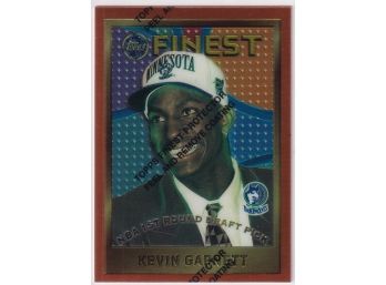 1995 Topps Finest Kevin Garnett 1st Round Draft Pick Rookie Card