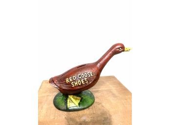 Red Goose Shoes Advertising Cast Iron Bank