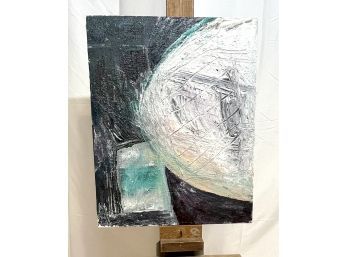 Post Modern Abstract Oil On Canvas Painting