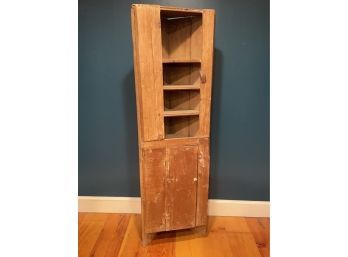 Antique Diminutive Pine Corner Cupboard