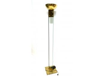 Post Modern Glass And Brass Floor Lamp Pace Style