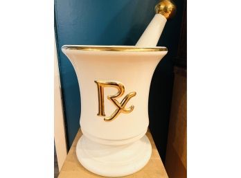 Gilman Brothers, Inc (Boston) Mortar And Pestle Advertising Ceramic Countertop Display