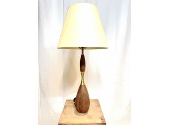 Modern Walnut Lamp With Shade