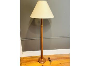 Mid Century Scandinavian Floor Lamp With Shade In Working Condition