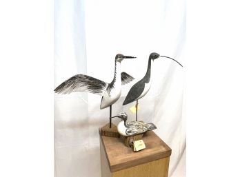 Collection Of Shore Bird Decoys - Signed Richard Morgan