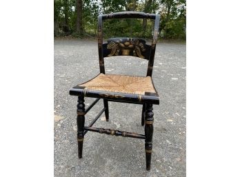 Antique Hitchcock Chair With Woven Seat