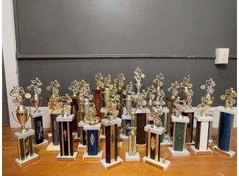 Large Lot Of Vintage BMX Trophys From 1982 - 1985 Won By A Barnum And Bailey Circus Member