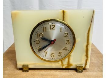 Vintage Marble Clock By Sessions