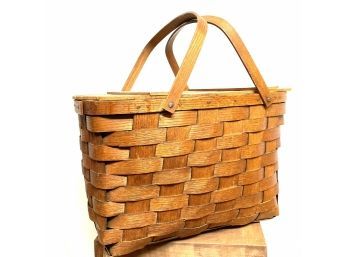 Antique Woven Picnic Basket
