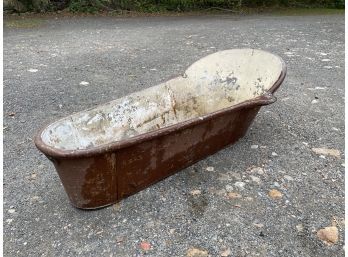 Antique Galvanized Cowboy Tub