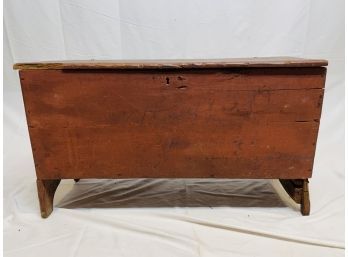 Antique Blanket Box - Original Paint  Red