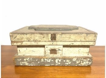 Antique Wooden Tool Chest - Original Paint