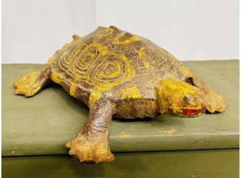 Antique Cast Iron Turtle With Original Paint - Marked Wilton