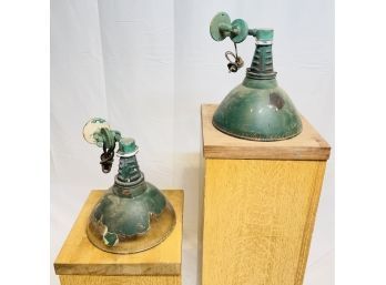 Antique Pair Of Xray No.33 Lamps - Wall Mount