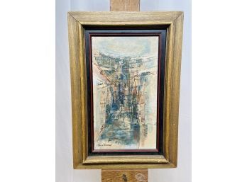 Mid Century Abstract Oil On Board David Brownlow TX 1915-2008