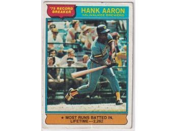 1976 Topps Hank Aaron Record Breaker