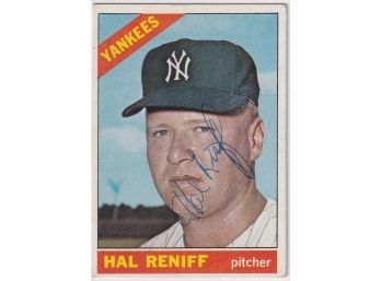 1966 Topps Hal Reniff Estate Found Autograph Card