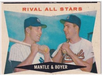 1960 Topps Mantle & Boyer Rival All Stars