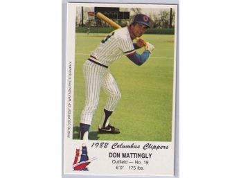 1982 Columbus Clippers Don Mattingly Rookie Card