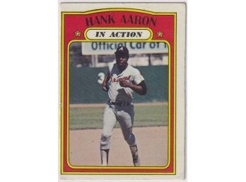 1972 Topps Hank Aaron In Action