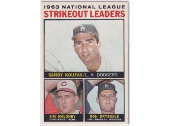 1963 Topps Strikeout Leaders
