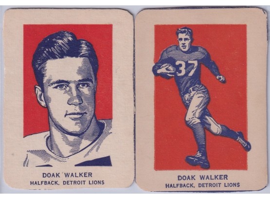 1952 Wheaties Doak Walker  Portrait & Action