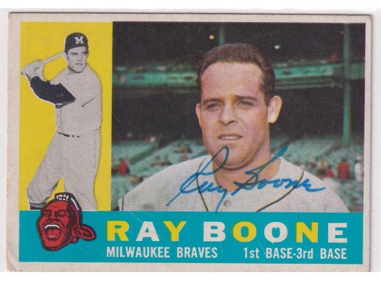 1960 Topps Roy Boone Estate Found Autograph Card