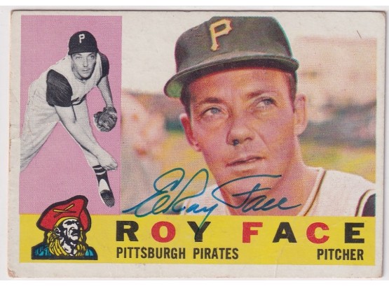 1960 Topps Roy Face Estate Found Autograph Card