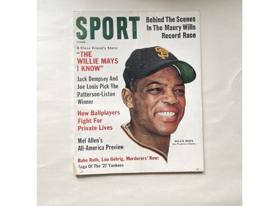 Sport Magazine With Willie Mays On Cover