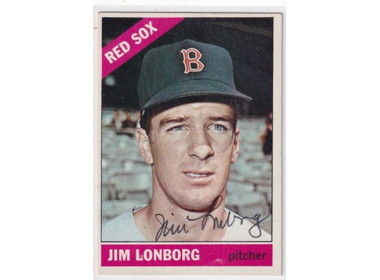 1966 Topps Jim Lonborg Estate Found Autograph