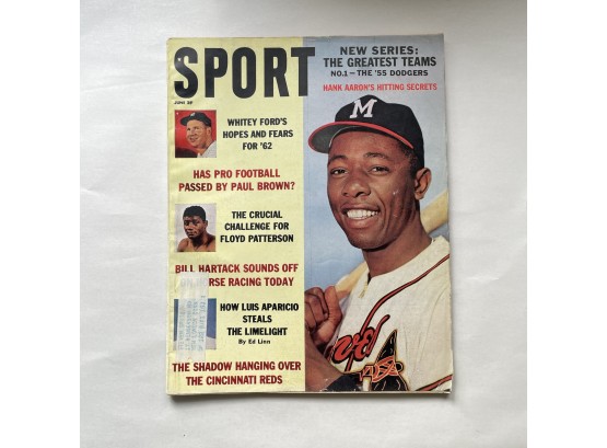 Sport Magazine With Hank Aaron On Cover