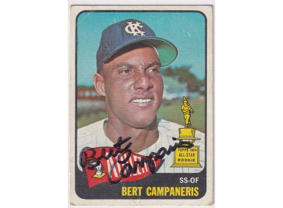 1965 Topps Bert Campaneris All Star Rookie Estate Found Autograph Card