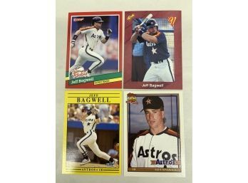 4 Jeff Bagwell Baseball Cards