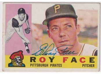 1960 Topps Roy Face Estate Found Autograph Card