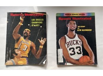 2 Sports Illustrated Wilt Chamberlain & Kareem Abdul-jabber Covers