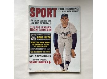 Sport Magazine With Sandy Koufax On Cover