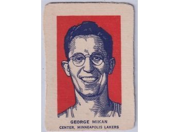 1952 Wheaties George Mikan Portrait Hand Cut Card