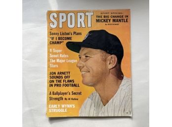 Sport Magazine With Micky Mantle On Cover