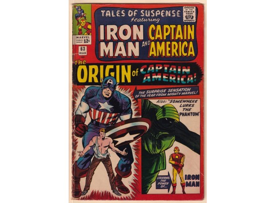Tales Of Suspense #63 Captain America Origin ! Stan Lee & Jack Kirby ! Silver Age Key !