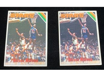 Lot Of (2) Moses Malone Rookie Cards