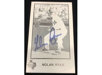 Nolan Ryan Signed Team Issued Card