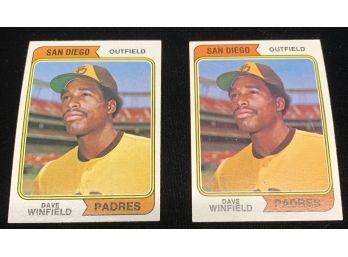 (2) 1974 Topps Dave Winfield Rookie Cards