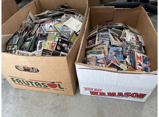 Huge Lot 2 Boxes Of Sports Cards