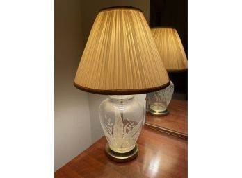 Etched Glass Lamp