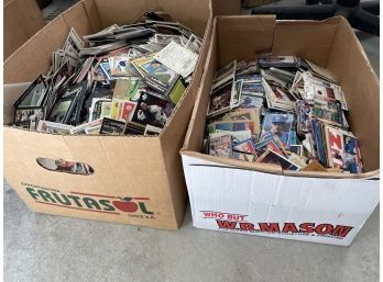 Huge Lot 2 Boxes Of Sports Cards