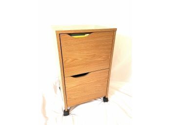 Two Drawer File Cabinet On Wheels