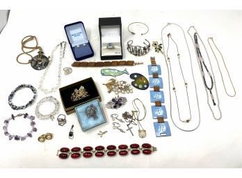 Large Collection Of Vintage Costume Jewelry