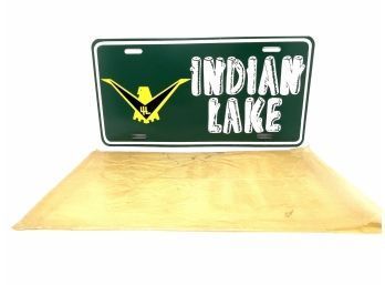 Vintage Indian Lake Plate With Original Wax Paper - New Old Stock